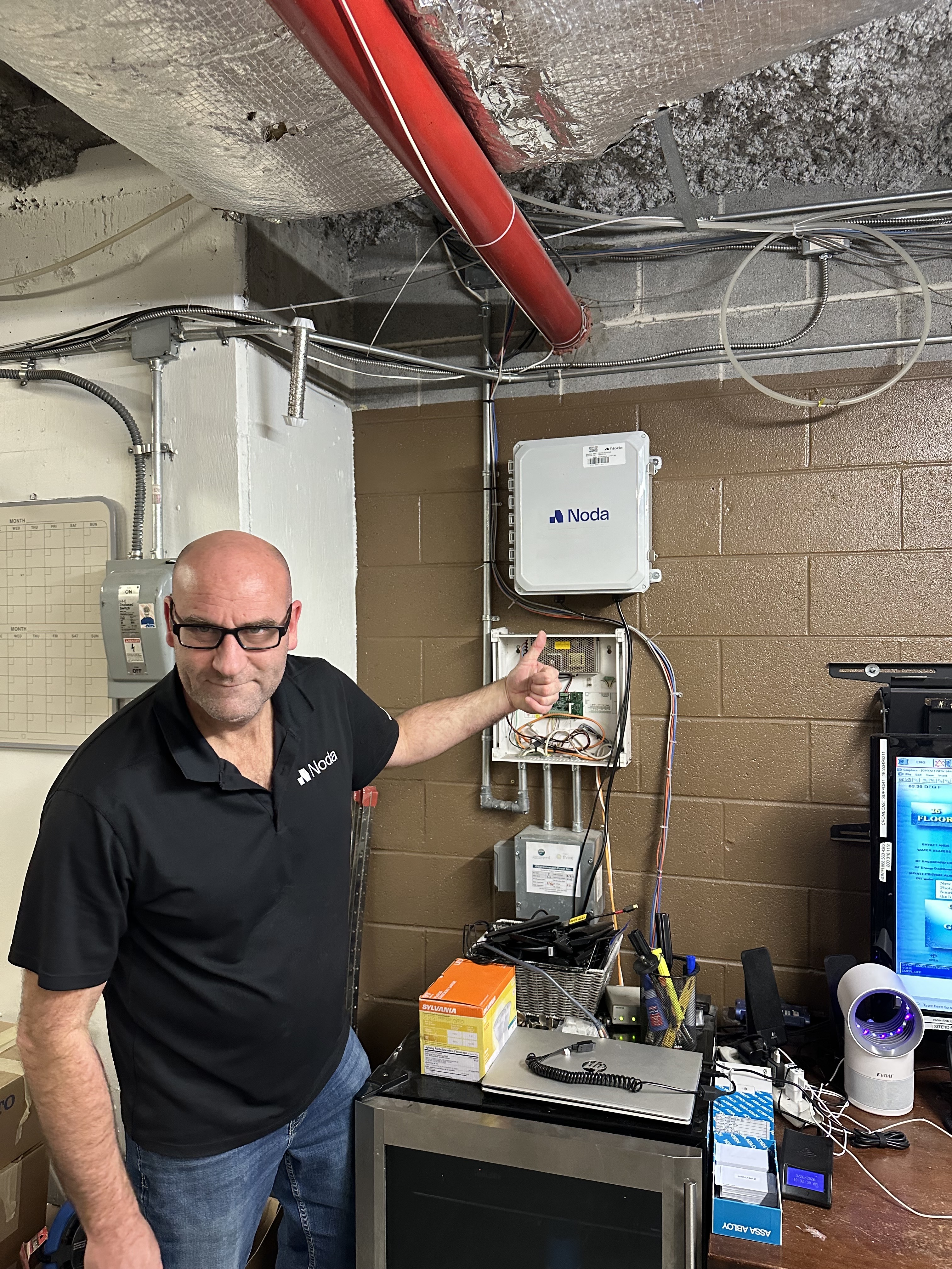Ken on-site with an installed Noda controller